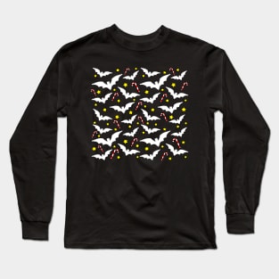 Festive Bats Christmas Pattern Long Sleeve T-Shirt